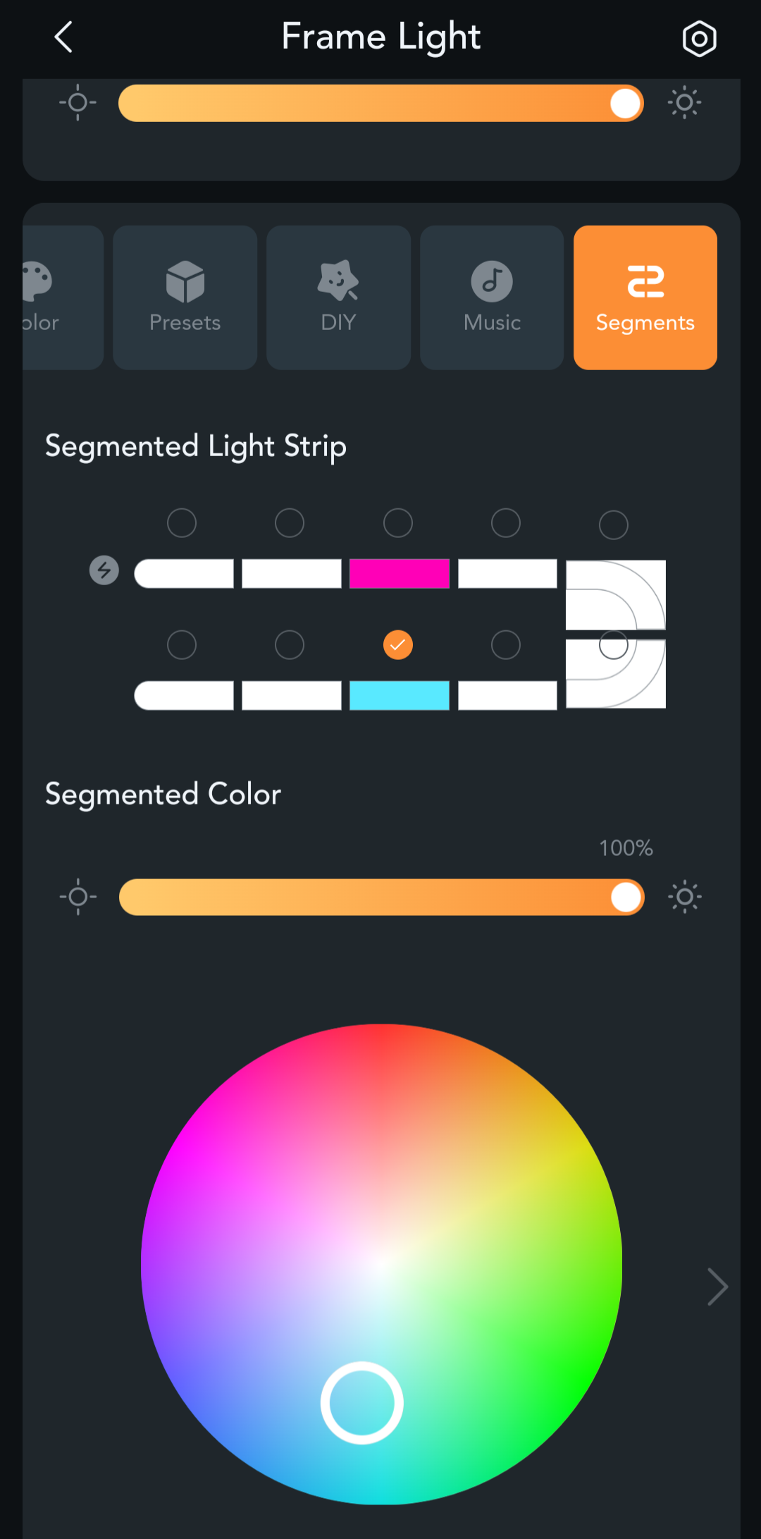 AiDot - Segment colour selection